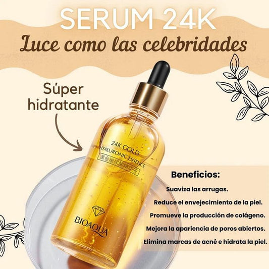 DÚO FACIAL REGENERADOR. Serum 24k + Masajeador Facial