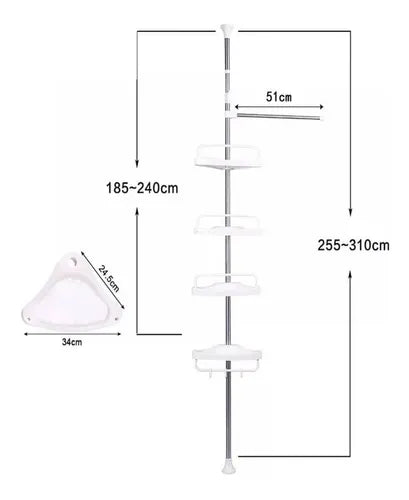 ESTANTE ESQUINERO ORGANIZADOR. MÁS ESPACIO EN TU BAÑO O COCINA 🤩✅