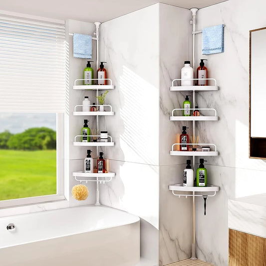 ESTANTE ESQUINERO ORGANIZADOR. MÁS ESPACIO EN TU BAÑO O COCINA 🤩✅