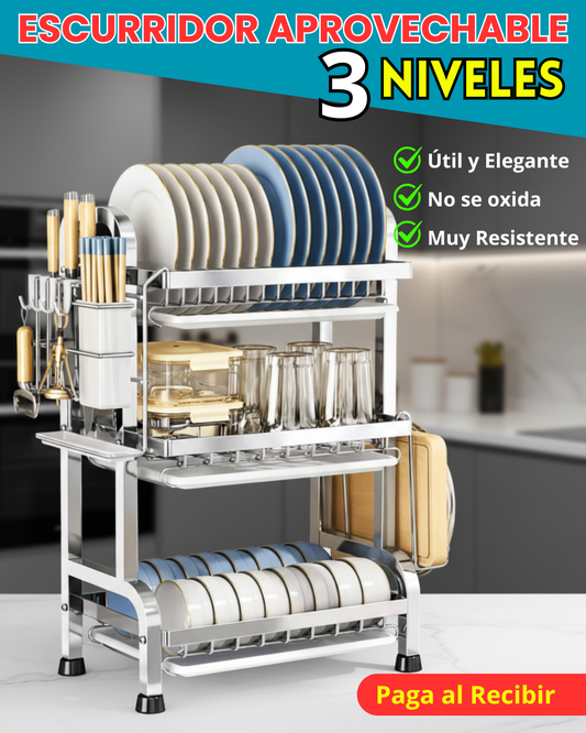 ESCURRIDOR APROVECHABLE DE 3 NIVELES ✨